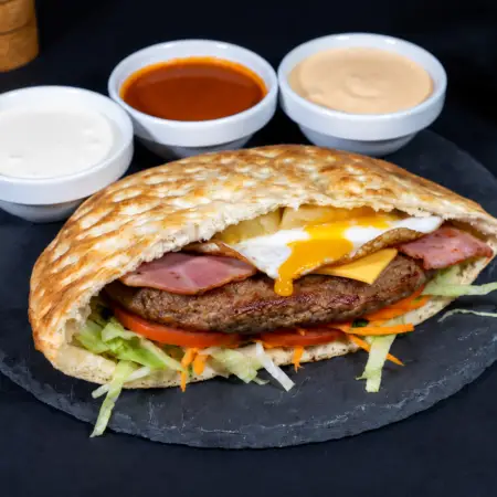 Hamburger special vita/pui în pita de kebab 380g